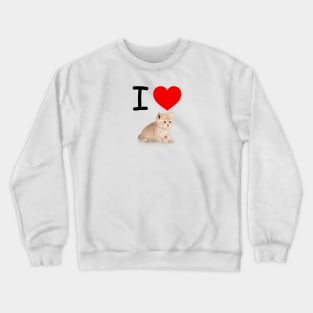 I HEART CUTE FLUFFY TABBY KITTEN Crewneck Sweatshirt